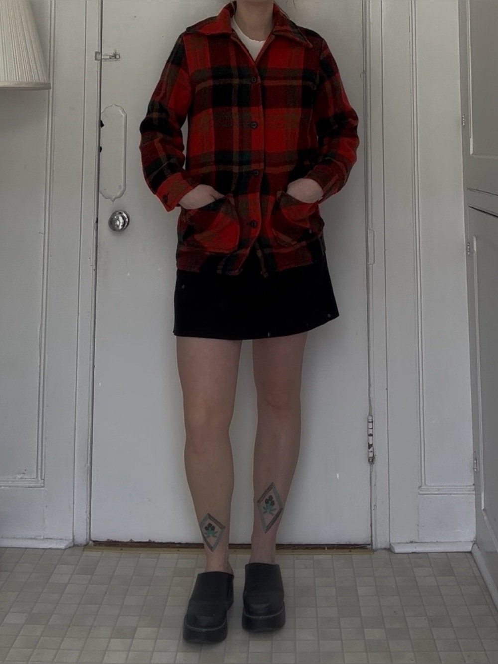 Vintage Plaid Wool Women's Jacket